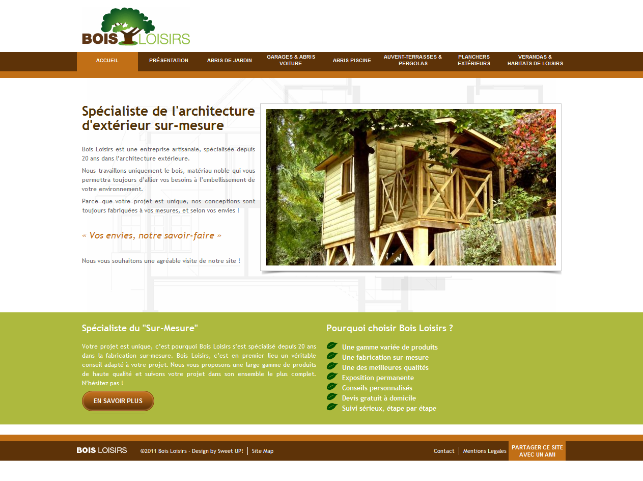 Bois Loisirs Website