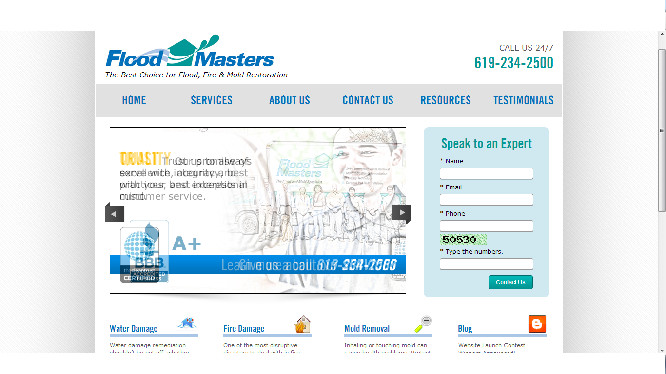 Flood Masters New Custom WordPress Website